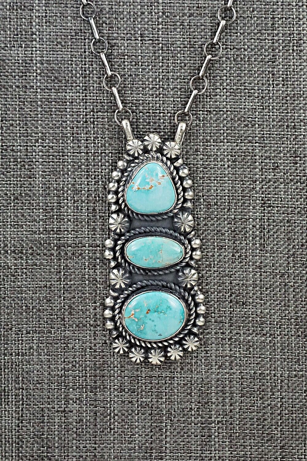 Turquoise & Sterling Silver Necklace - Jeff James