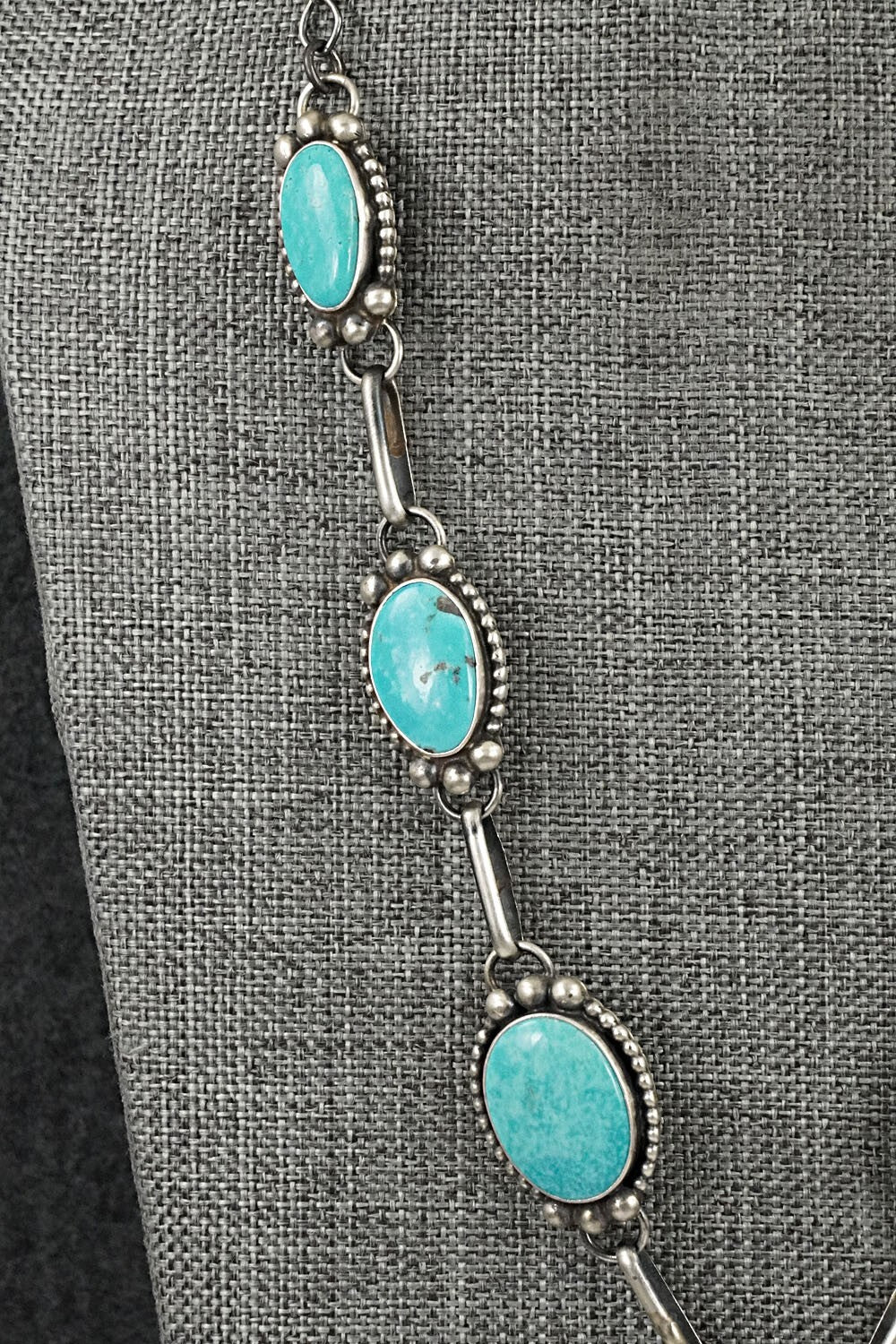 Turquoise & Sterling Silver Necklace Set - Kathleen Livingston