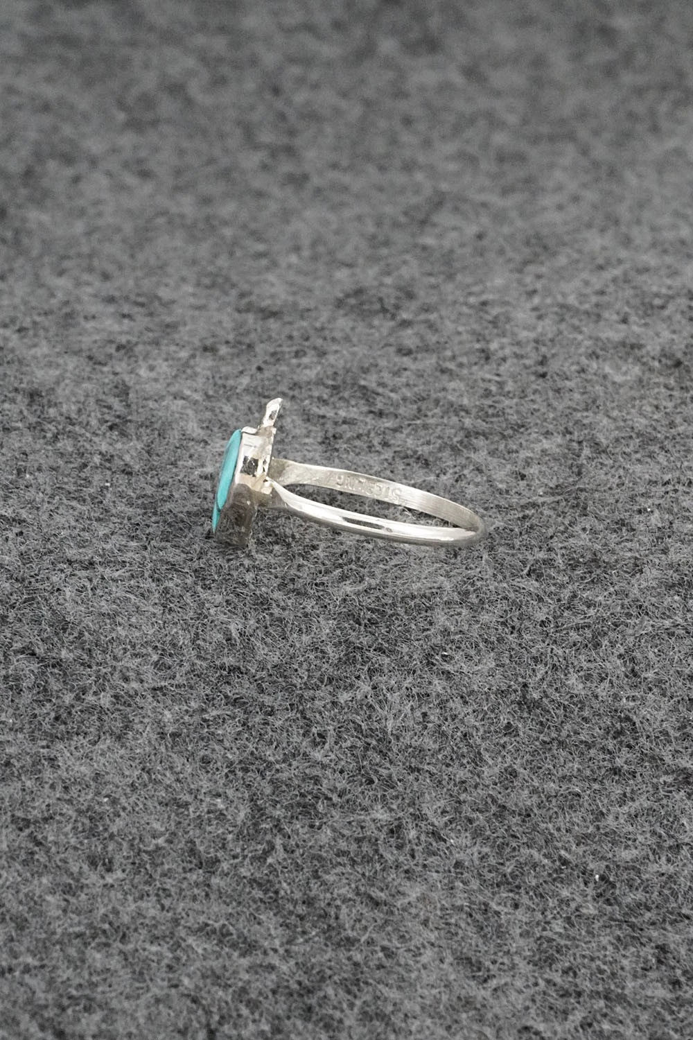 Turquoise & Sterling Silver Ring - Ola Eriacho - Size 7