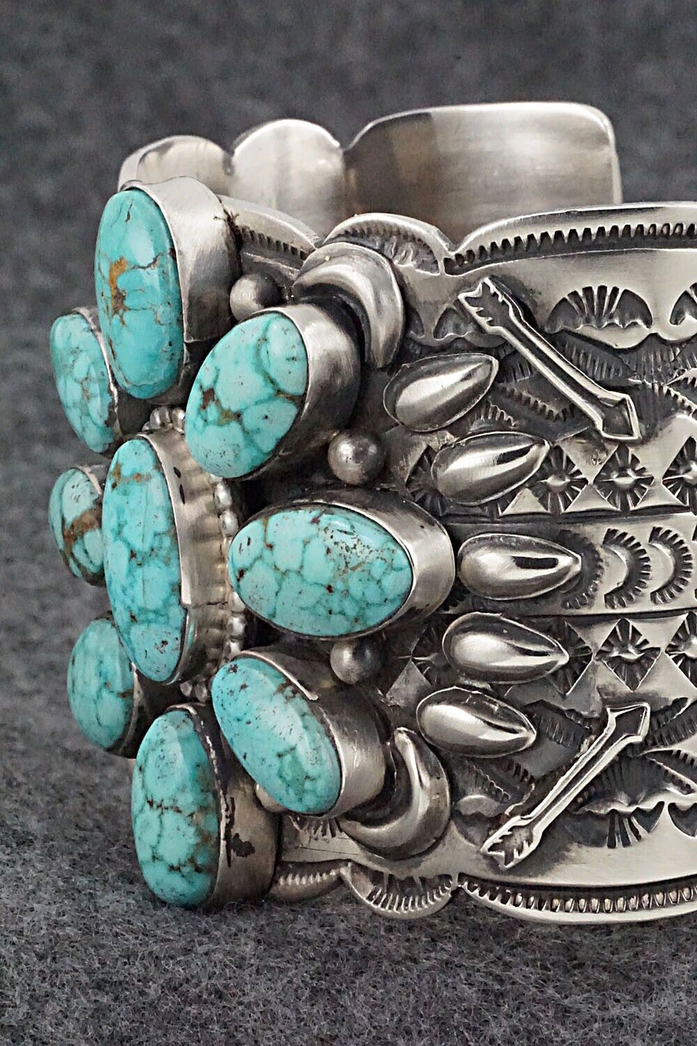 Turquoise & Sterling Silver Bracelet - Matilda Jon