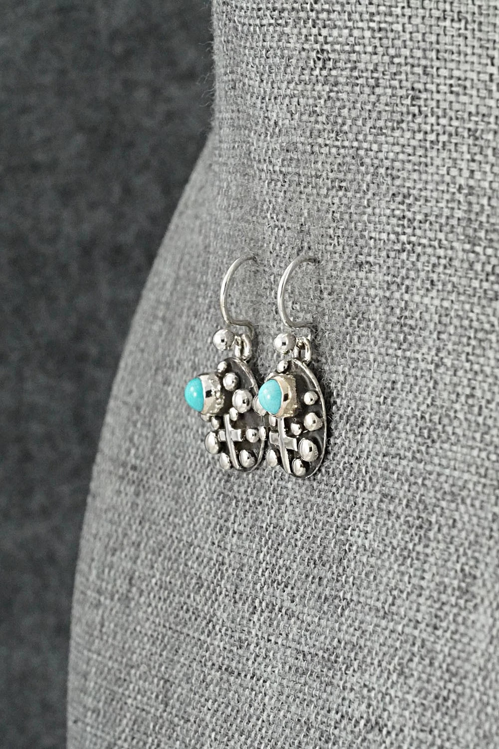 Turquoise & Sterling Silver Earrings - Akee Douglas