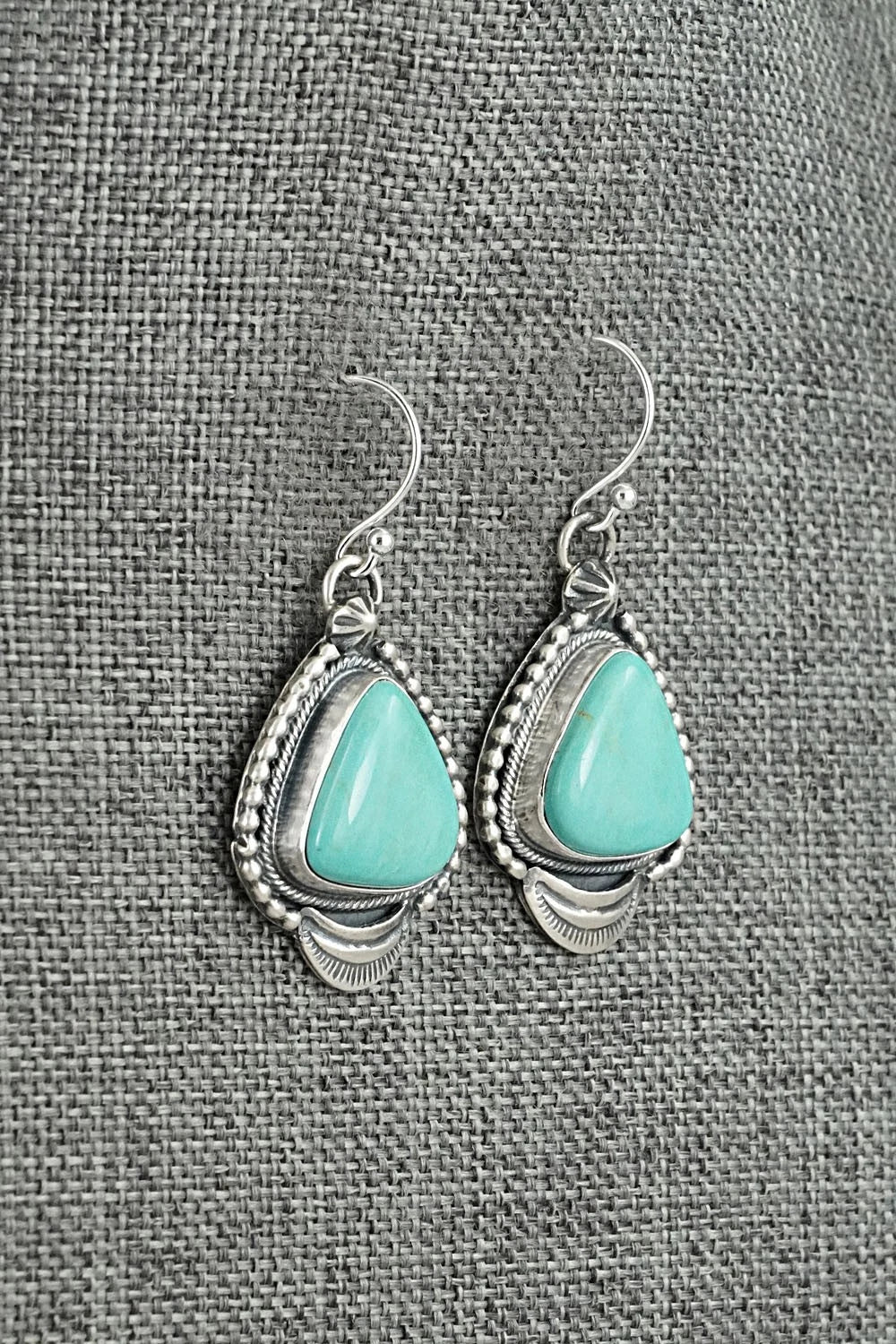 Turquoise & Sterling Silver Earrings - Bobby Johnson