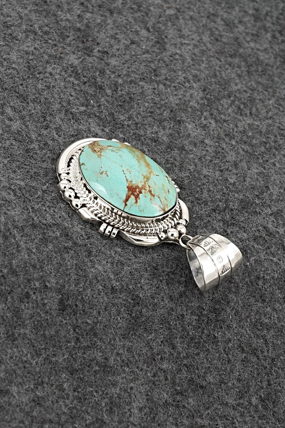 Turquoise & Sterling Silver Pendant - Charlene Yazzie