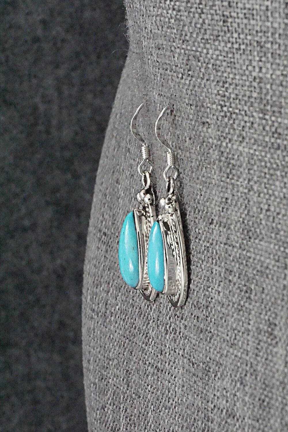 Turquoise & Sterling Silver Earrings - Verley Betone