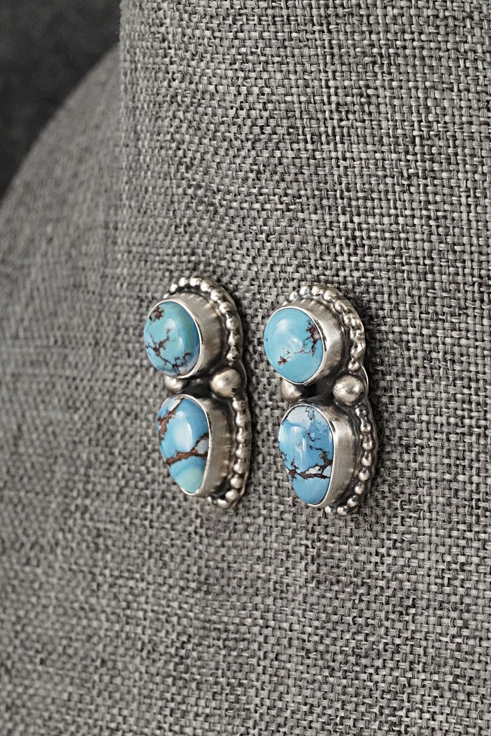 Turquoise & Sterling Silver Necklace and Earrings Set - Kathleen Livingston