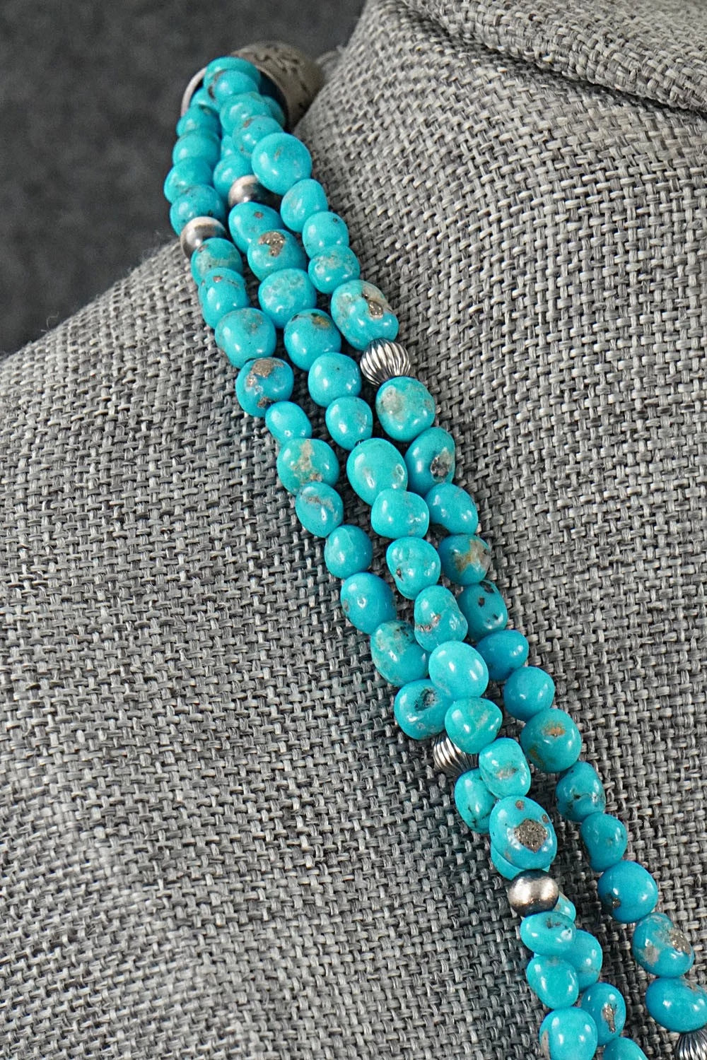 Turquoise & Sterling Silver Necklace - Theresa Skeets