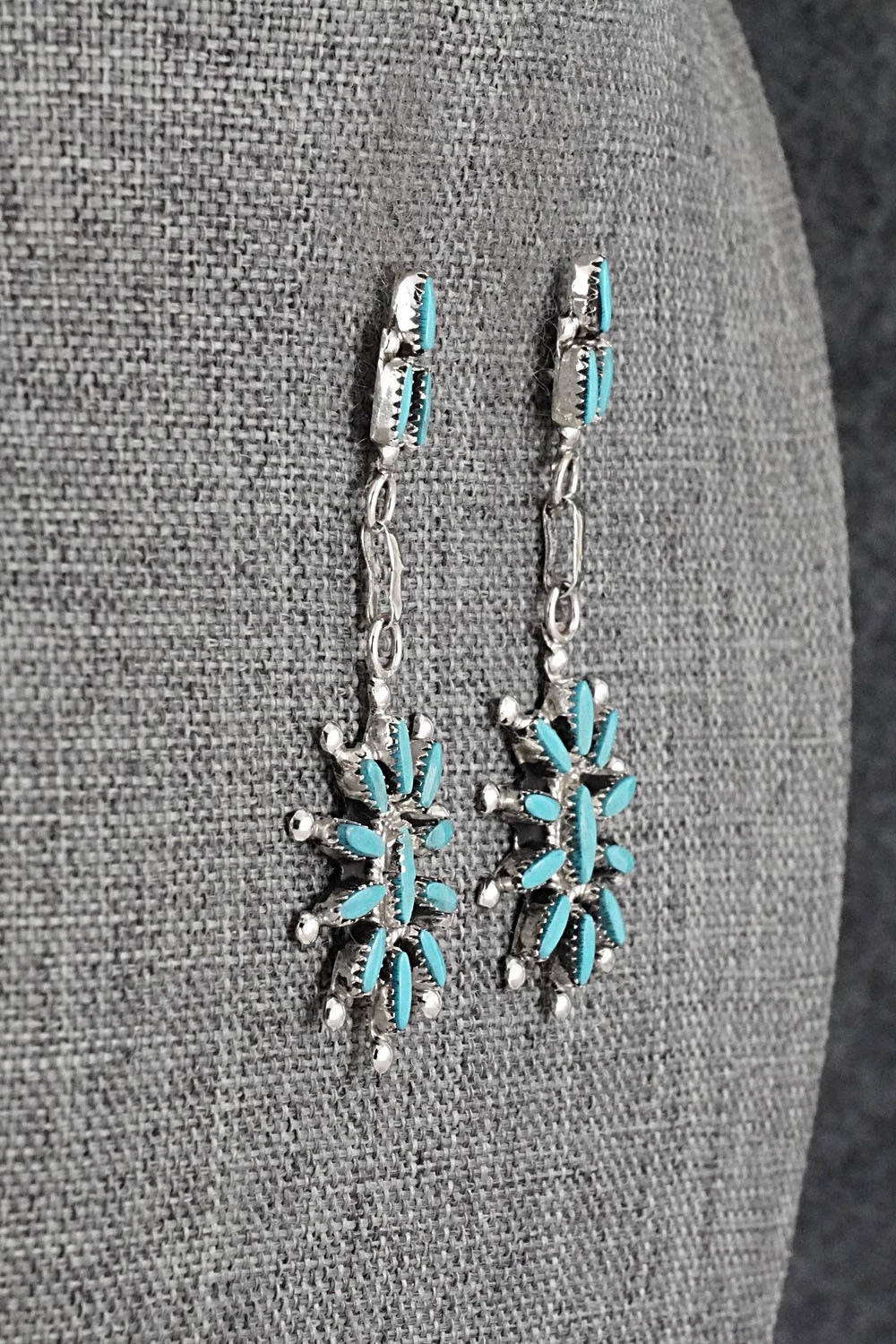 Turquoise & Sterling Silver Earrings - Evonne Hustito