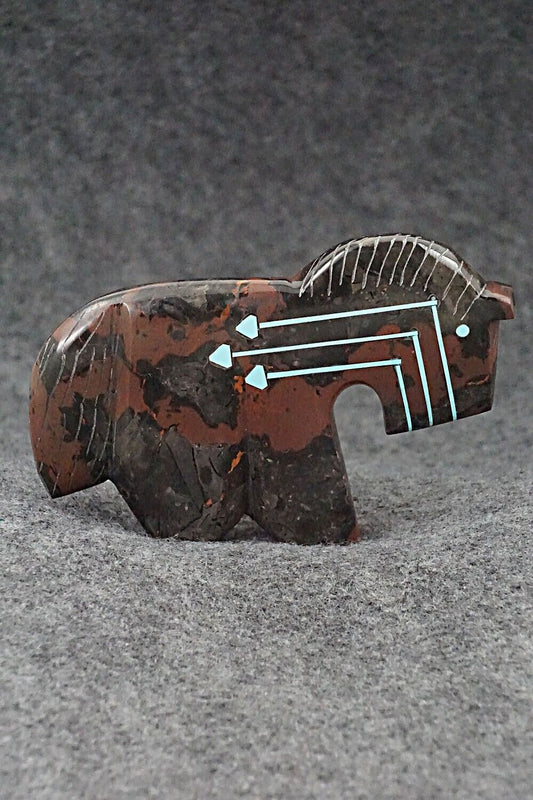 Horse Zuni Fetish Carving - Kenric Laiwakete