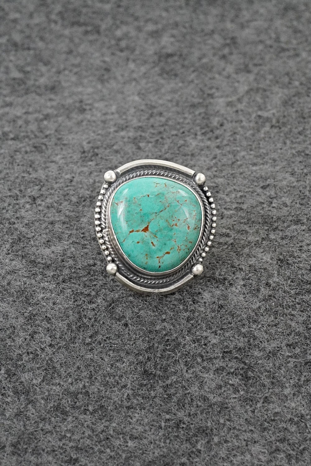 Turquoise & Sterling Silver Ring - Bobby Johnson - Size 7