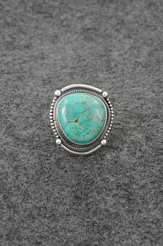 Turquoise & Sterling Silver Ring - Bobby Johnson - Size 7