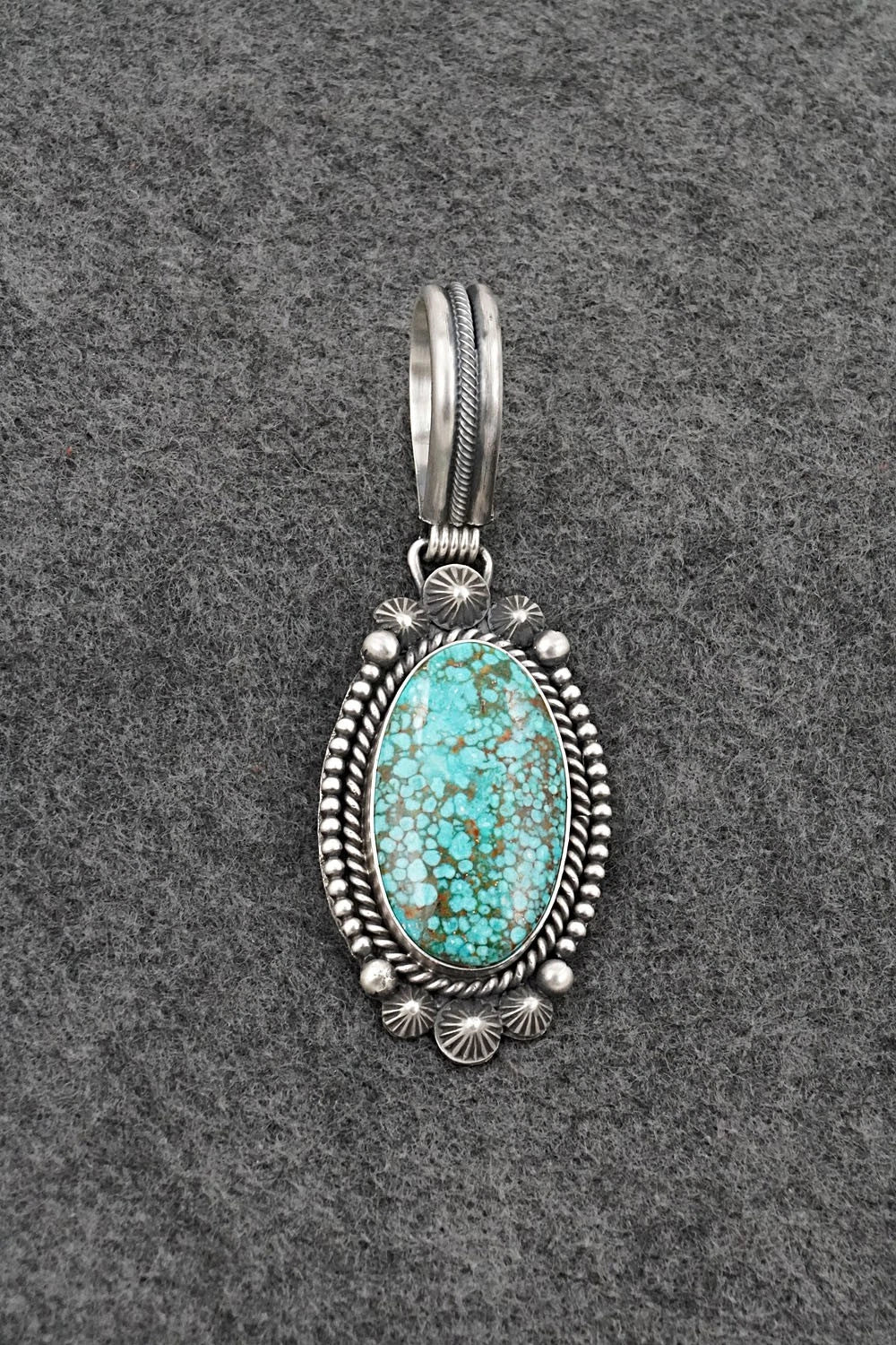Turquoise & Sterling Silver Pendant - Michael Calladitto