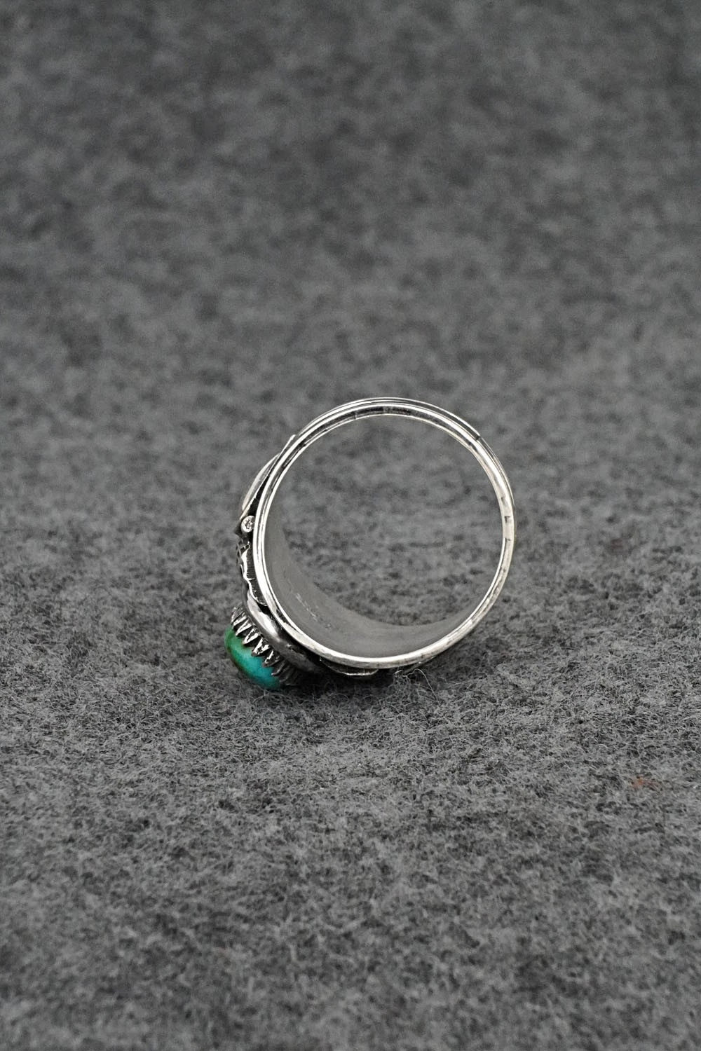 Turquoise & Sterling Silver Ring - Derrick Gordon - Size 9