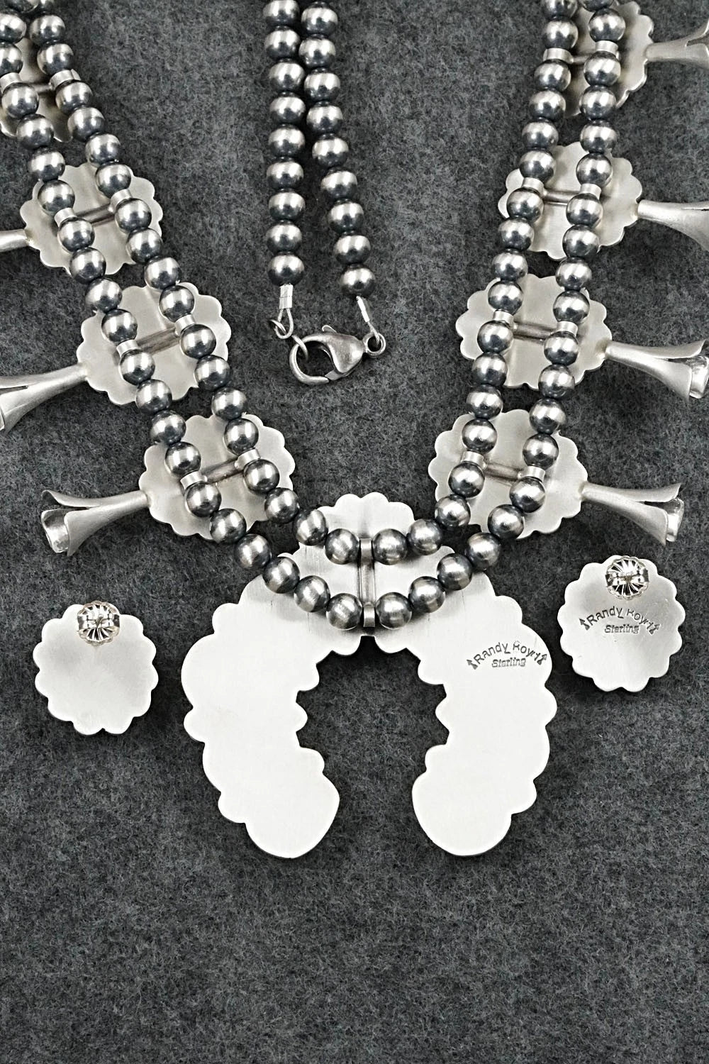 Turquoise & Sterling Silver Squash Blossom Set - Randy Boyd
