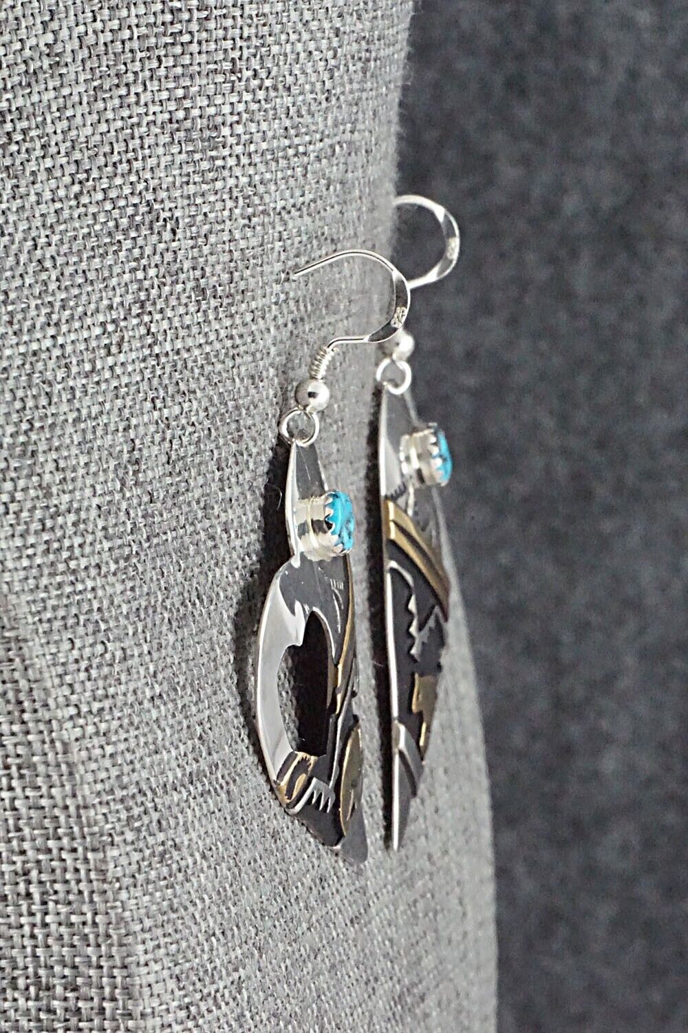 Turquoise & Sterling Silver Earrings - Rosita Singer