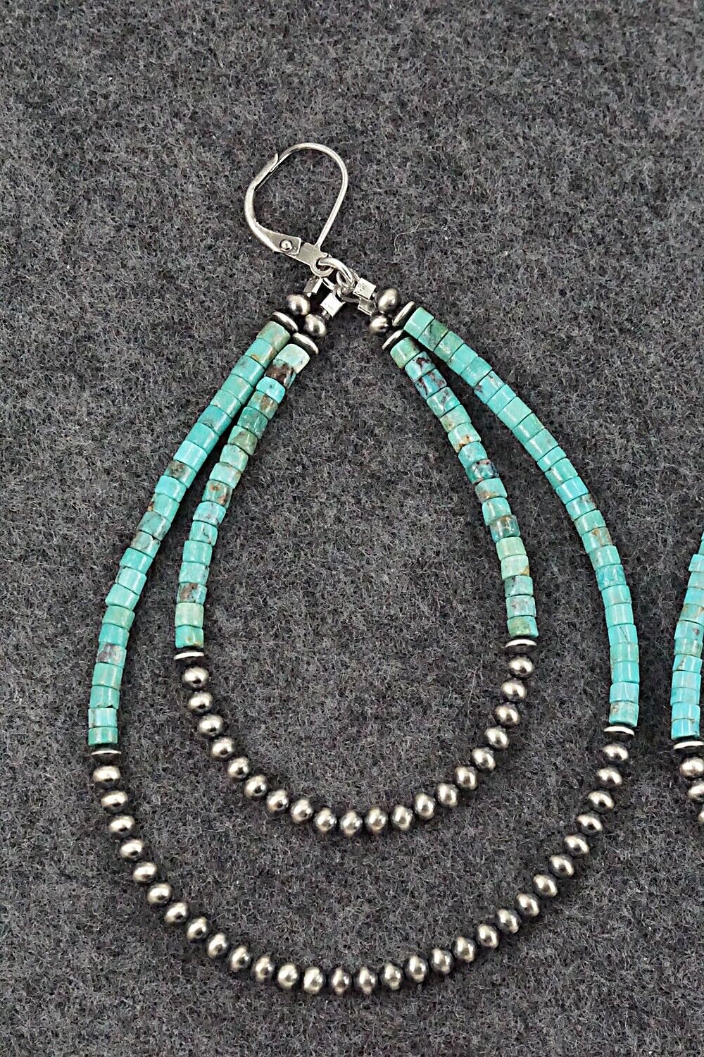 Turquoise & Sterling Silver Earrings - Ester Reano