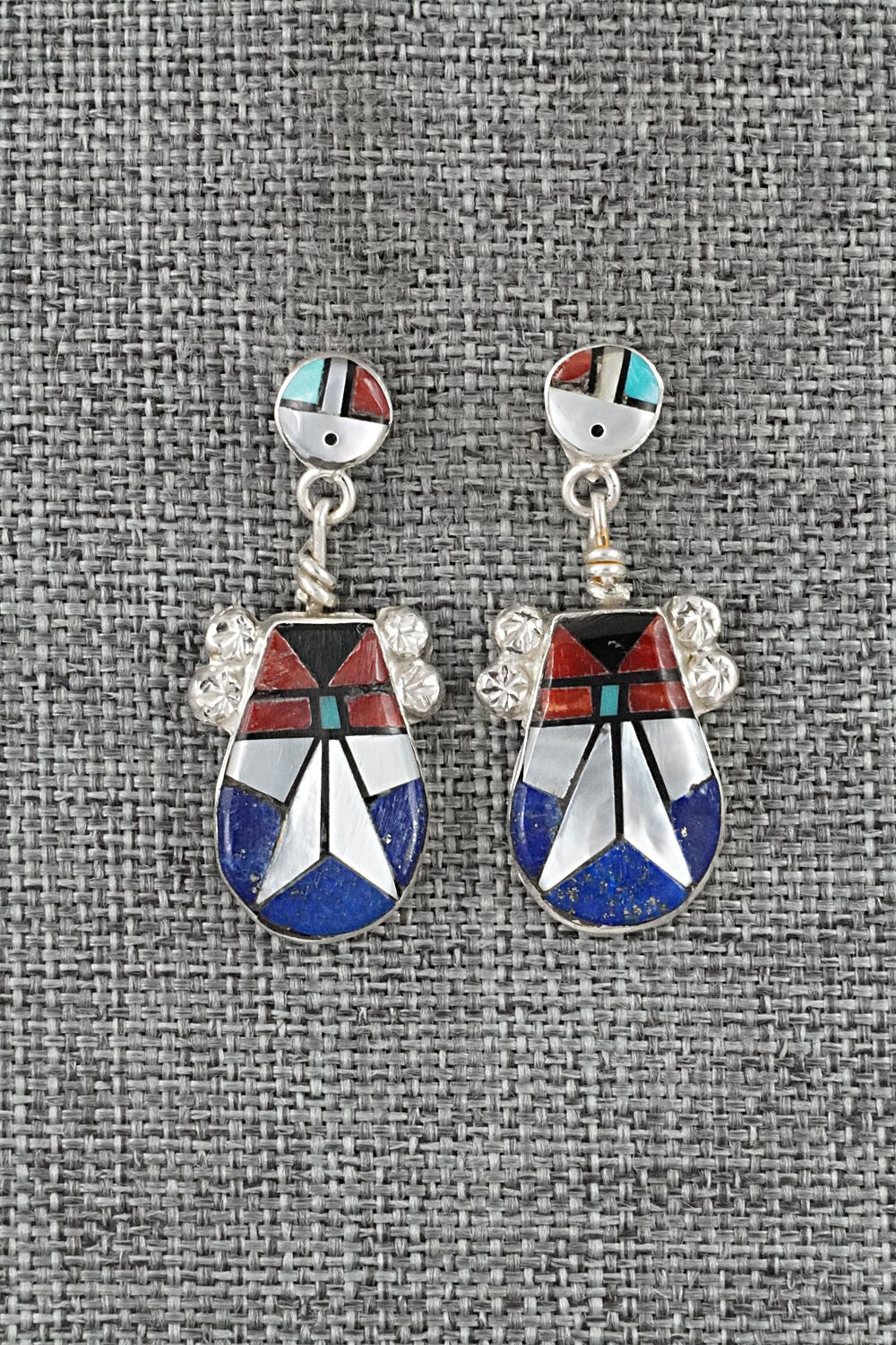 Multi-Stone Inlay & Sterling Silver Earrings - Ola Eriacho