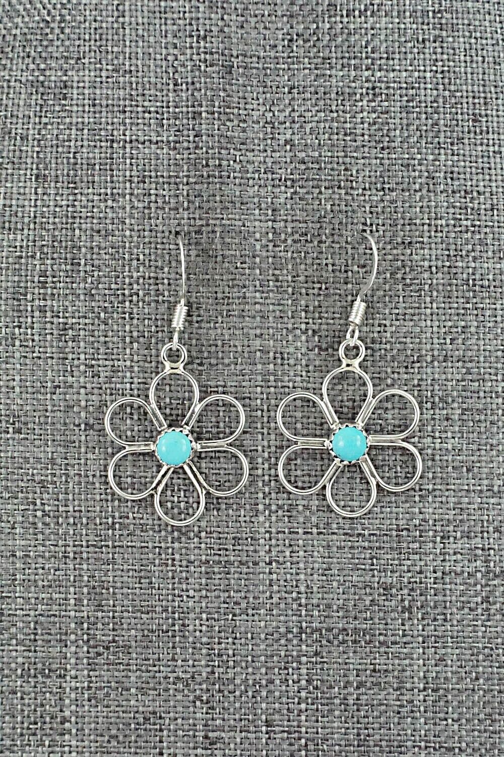 Turquoise & Sterling Silver Earrings - Phil Perry