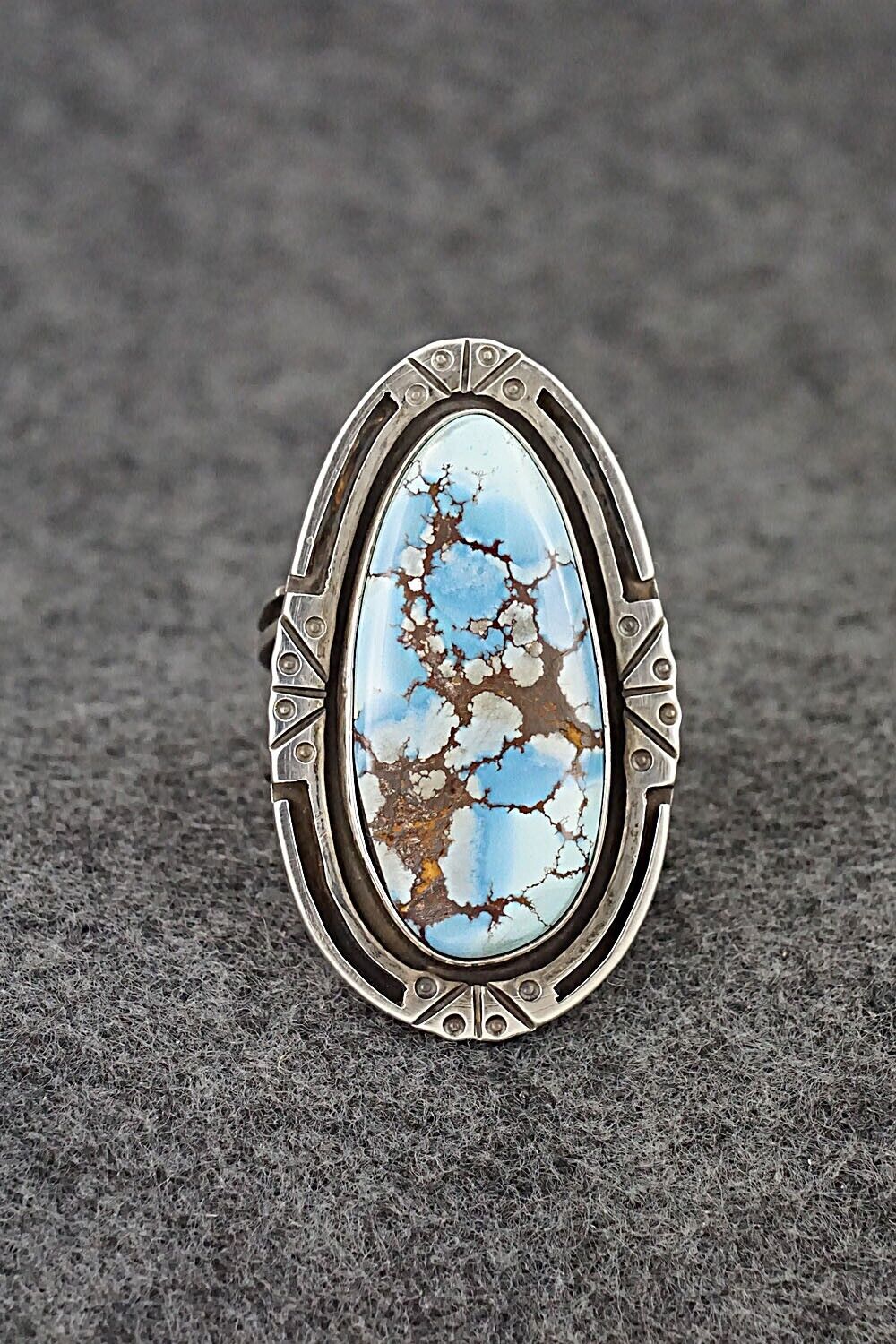 Turquoise and Sterling Silver Ring - Cooper Willie - Size 11.75