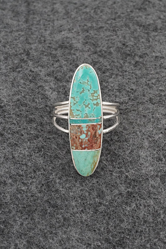 Turquoise & Sterling Silver Ring - Harold Smith - Size 9