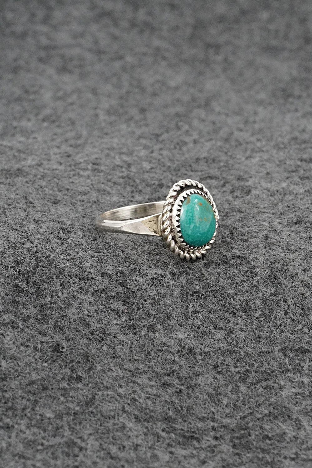 Turquoise & Sterling Silver Ring - Darius Arviso - Size 8