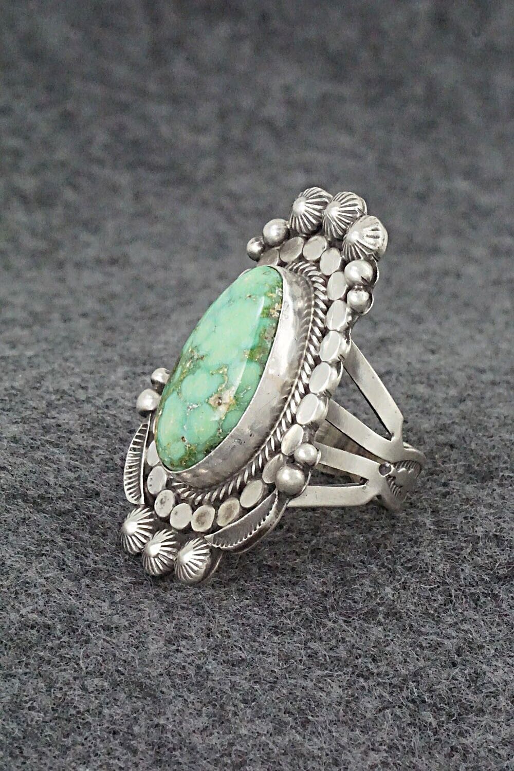 Turquoise & Sterling Silver Ring - Tom Lewis - Size 7.25