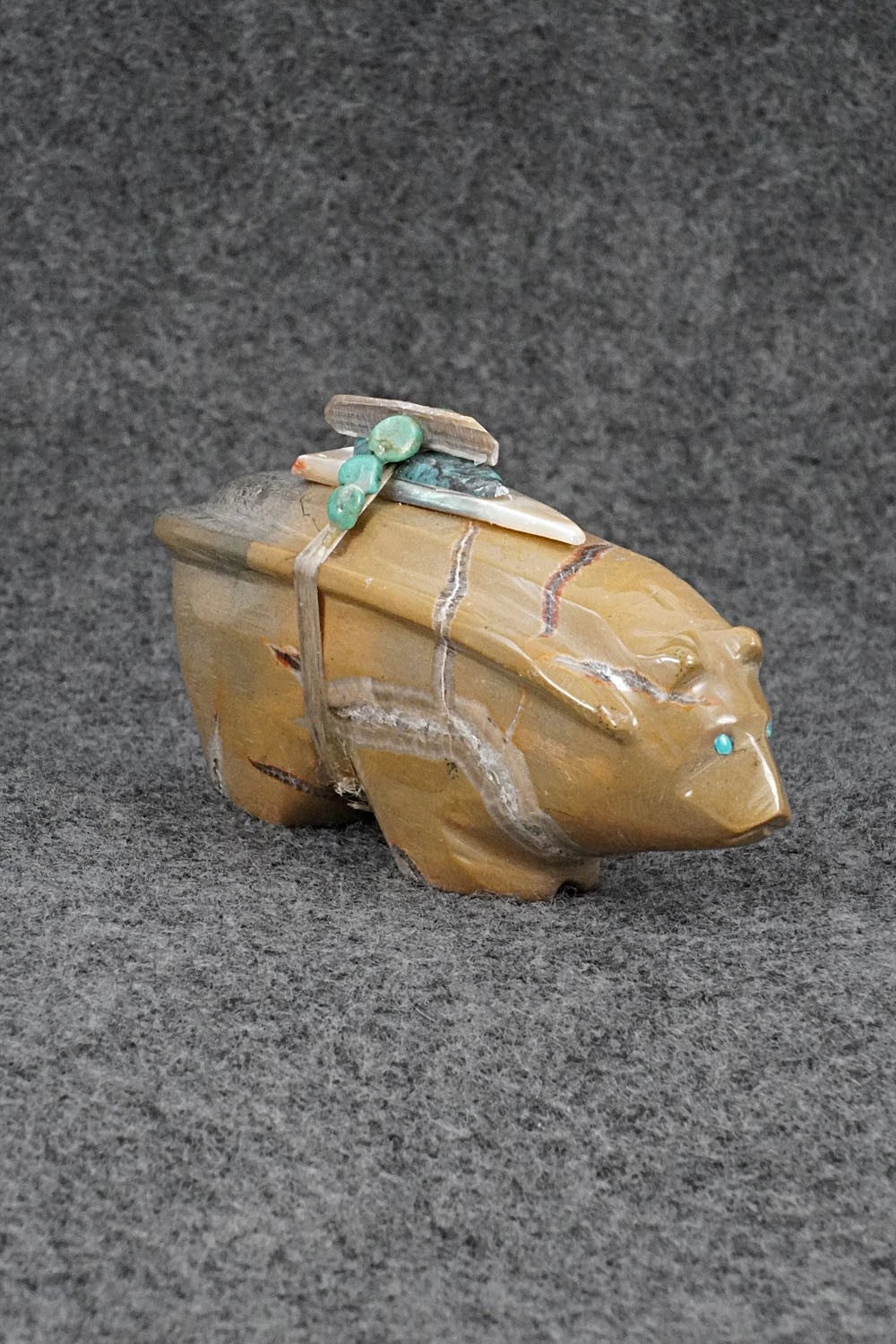 Mountain Lion Zuni Fetish Carving - Delvin Leekya