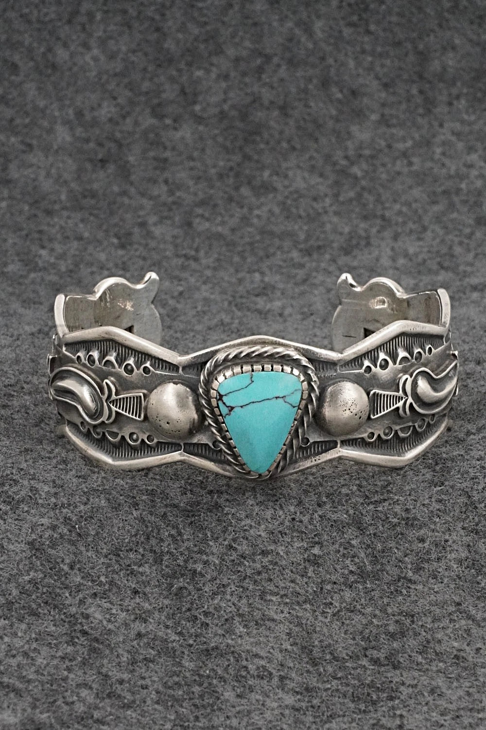 Turquoise & Sterling Silver Bracelet - Roland Dixson