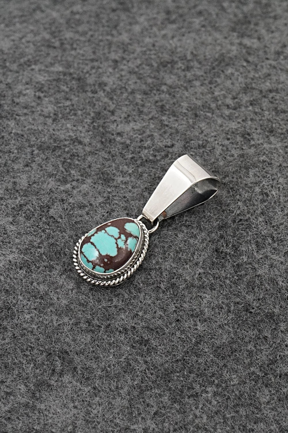 Turquoise & Sterling Silver Pendant - Eugene Gruber