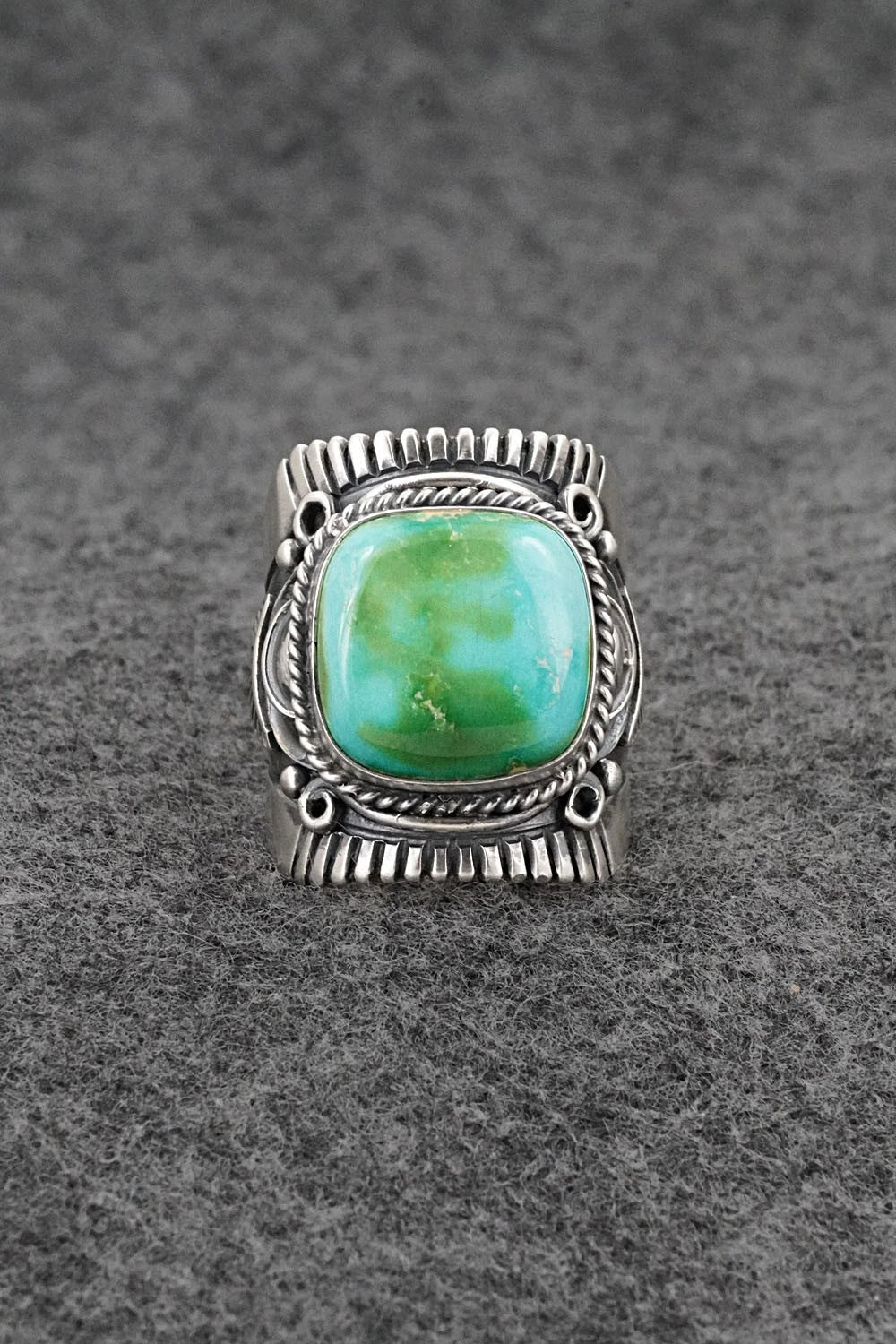 Turquoise & Sterling Silver Ring - Derrick Gordon - Size 9