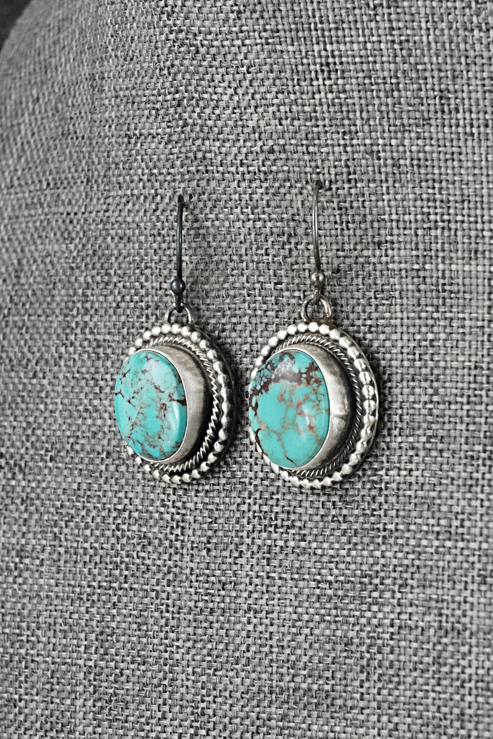 Turquoise & Sterling Silver Pendant and Earrings Set - Bobby Johnson