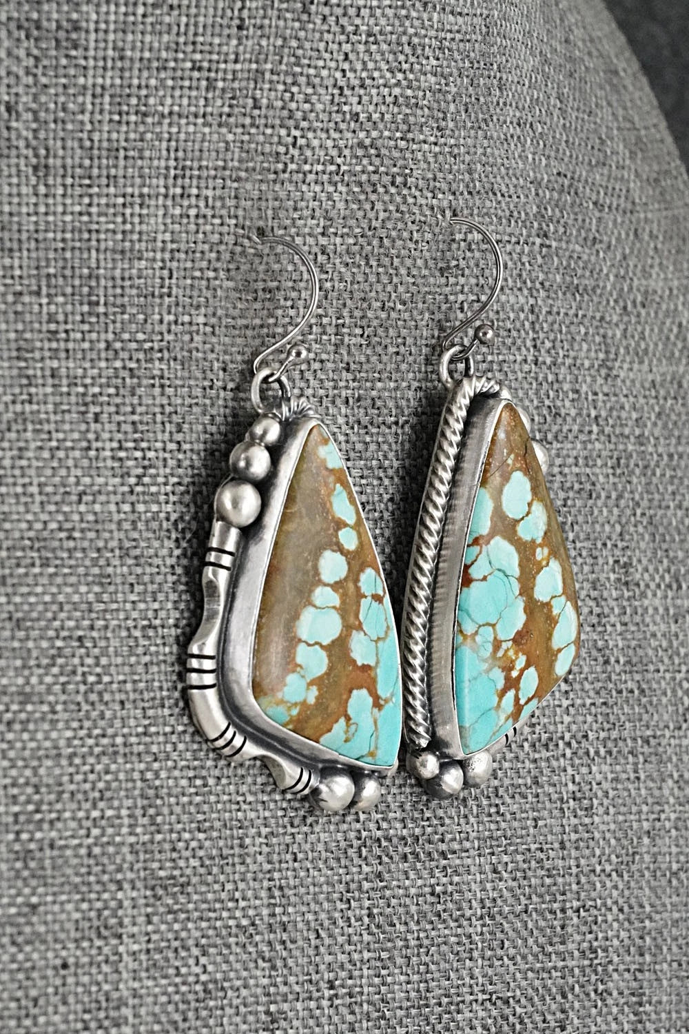 Turquoise & Sterling Silver Necklace and Earrings Set - Paul Livingston