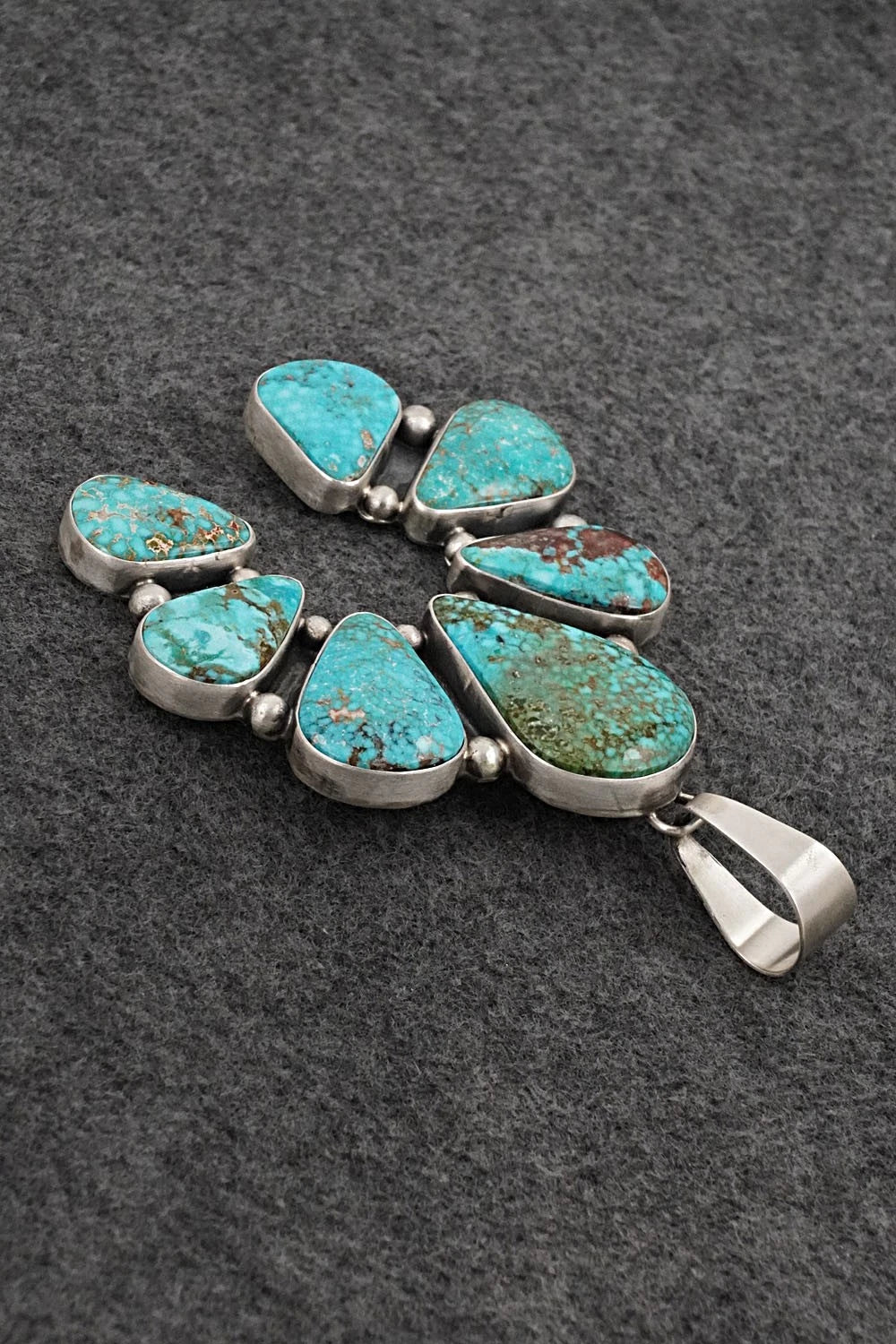 Turquoise & Sterling Silver Pendant - Darrin Livingston