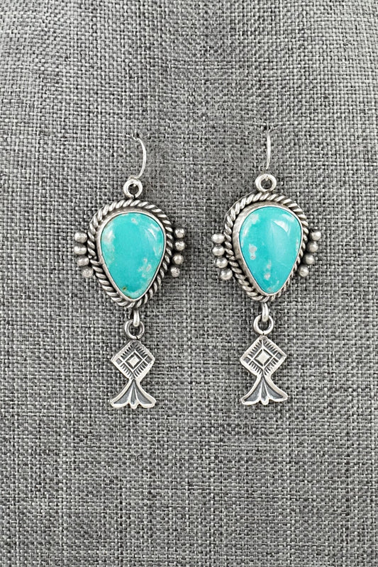 Turquoise & Sterling Silver Earrings - Michael Calladitto