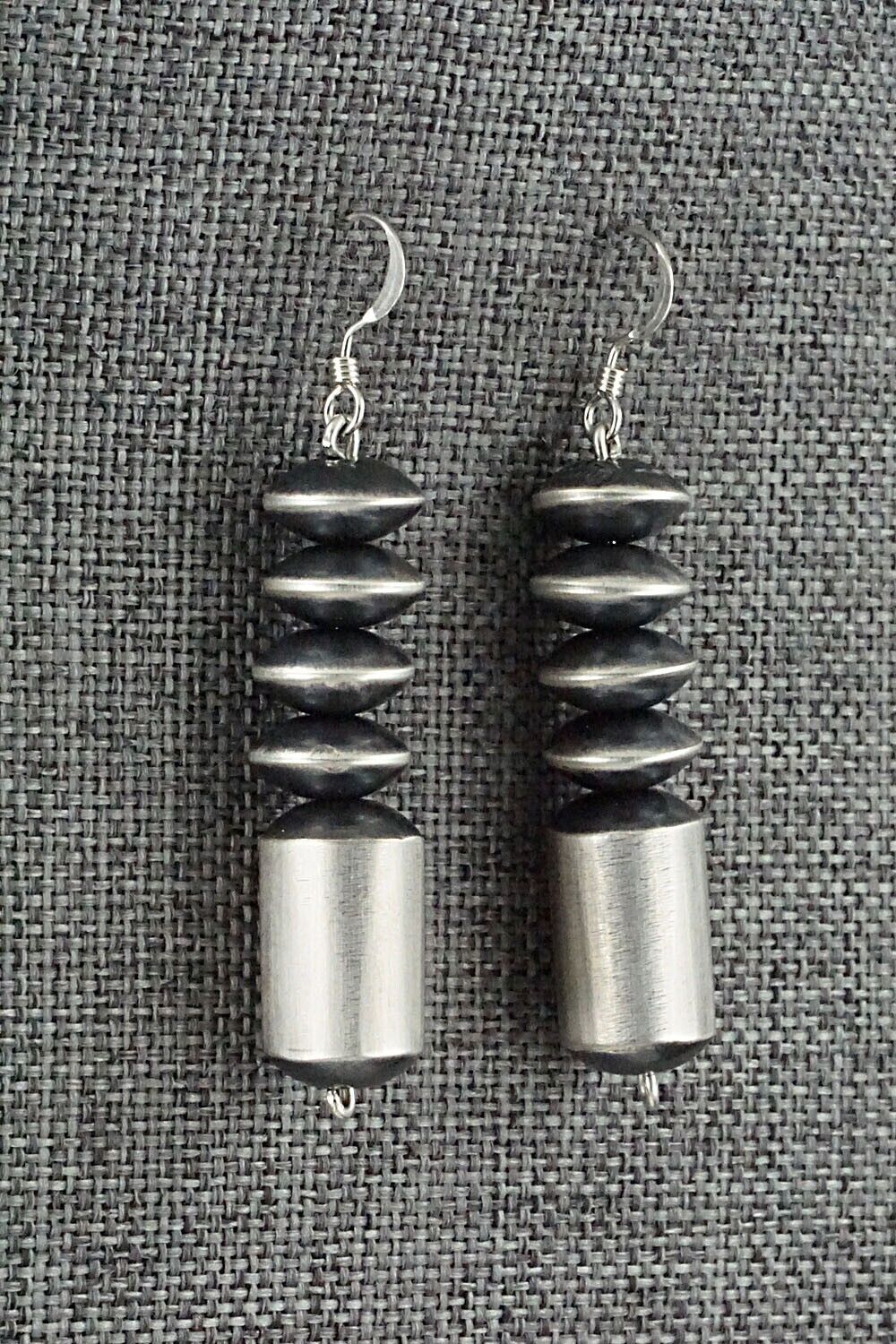 Sterling Silver Navajo Pearl Earrings - Crystal Haley