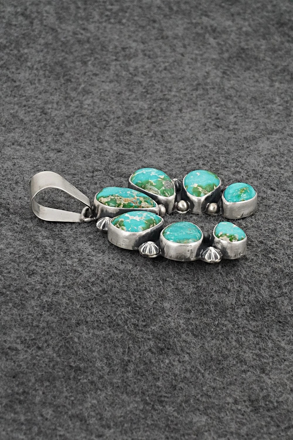 Turquoise & Sterling Silver Pendant - Paul Livingston