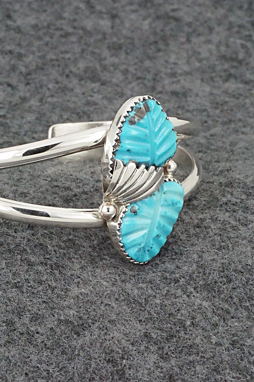 Turquoise & Sterling Silver Bracelet - Lyolita Tsattie
