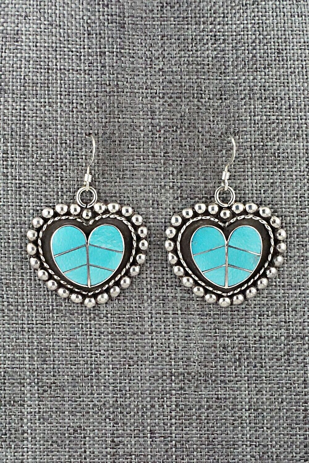 Turquoise & Sterling Silver Earrings - Faye Lowsayatee