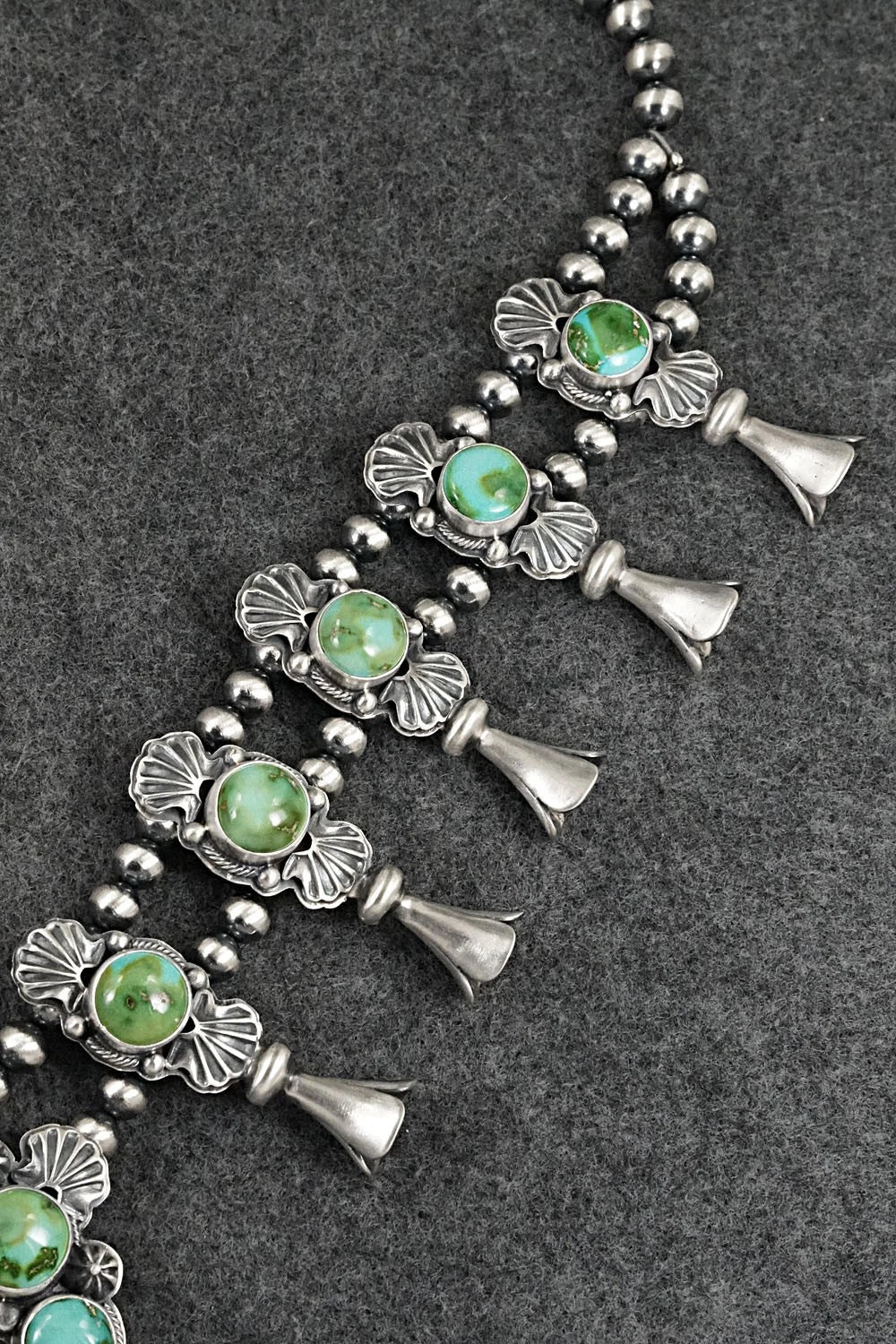 Turquoise & Sterling Silver Squash Blossom Set - Randy Boyd