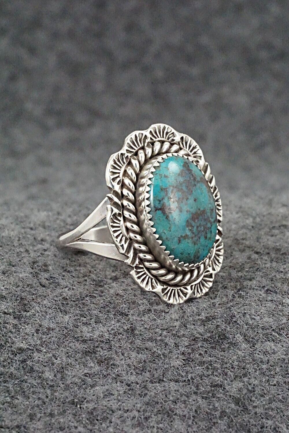 Turquoise & Sterling Silver Ring - Benjamin Martinez - Size 8.75