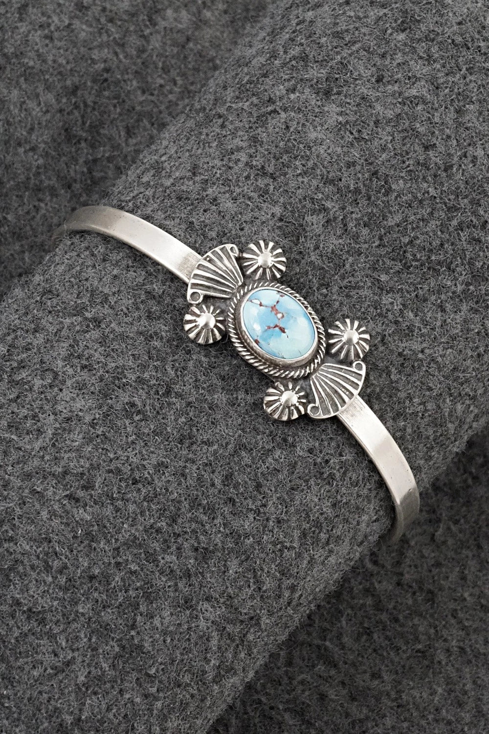Turquoise & Sterling Silver Bracelet - Genevieve Francisco