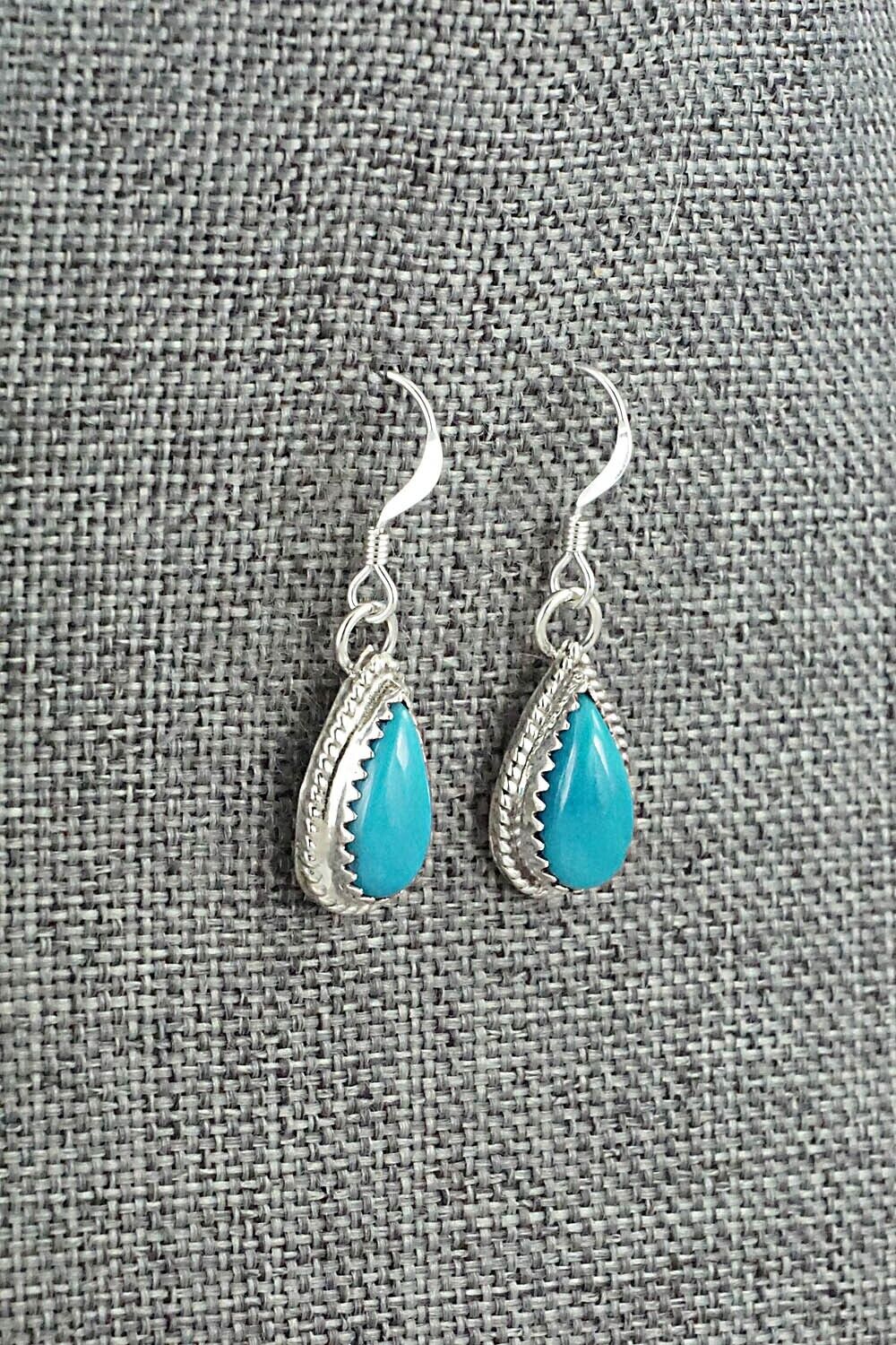 Turquoise & Sterling Silver Earrings - Angeline Platero