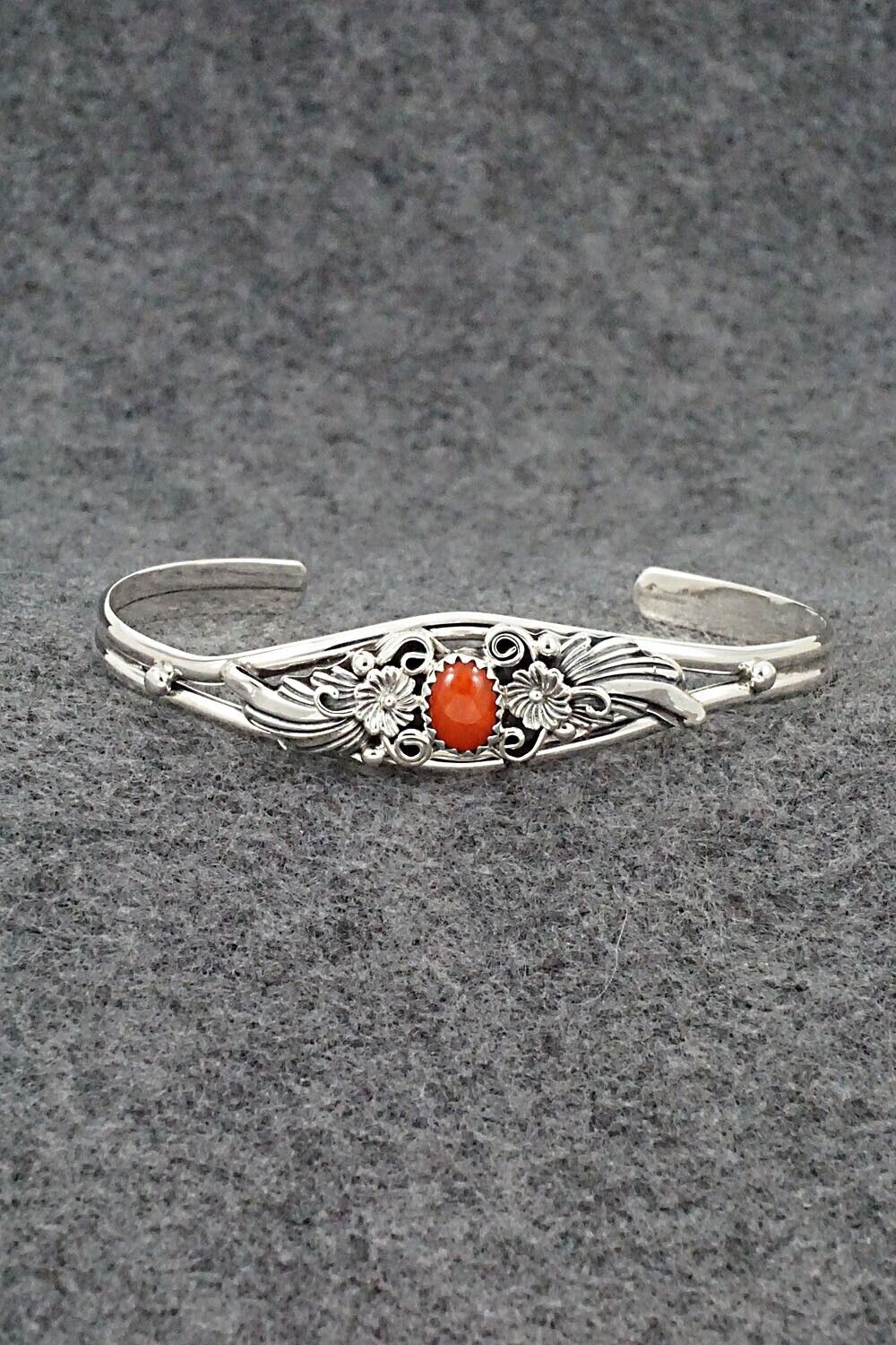 Coral & Sterling Silver Bracelet - Judy Largo