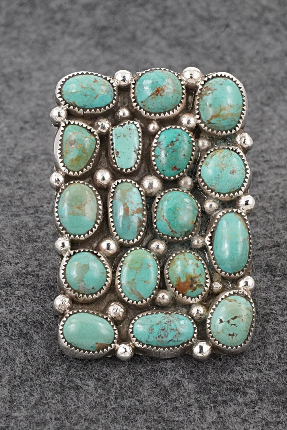 Turquoise & Sterling Silver Ring - Priscilla Reeder - Size 10