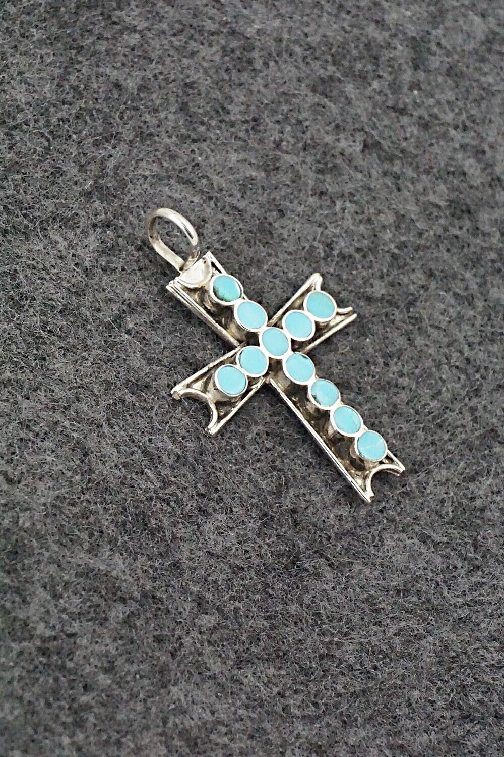 Turquoise & Sterling Silver Pendant - Vincent Abeita