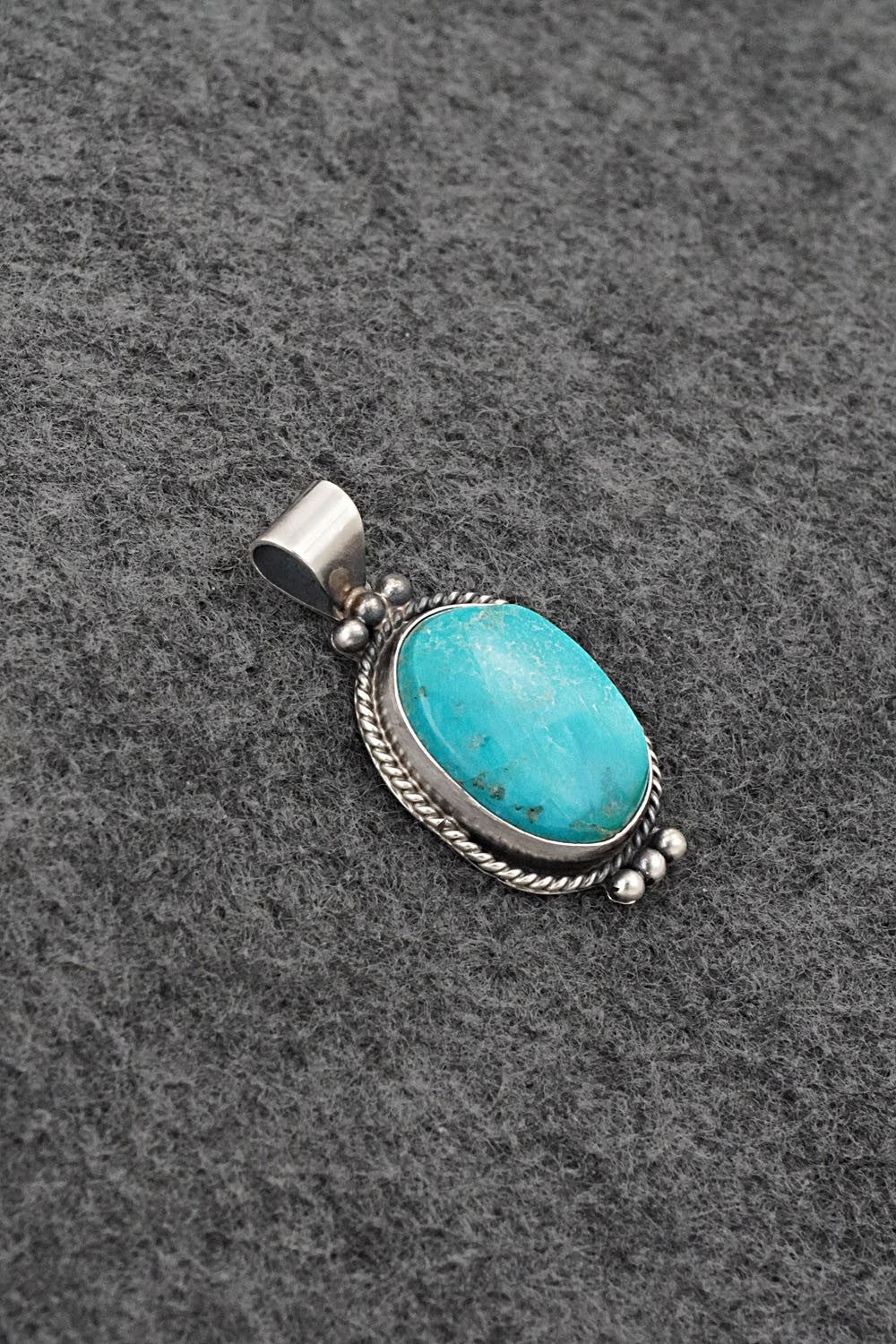 Turquoise & Sterling Silver Pendant - Rena Begay