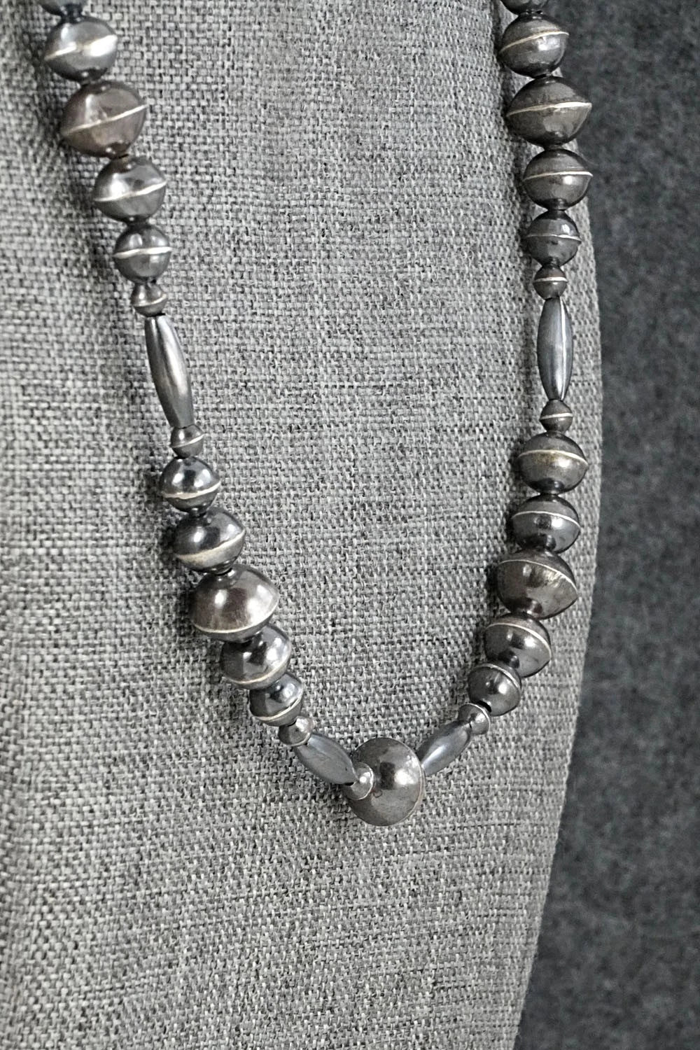 Sterling Silver Navajo Pearl Necklace 18" - Vintage