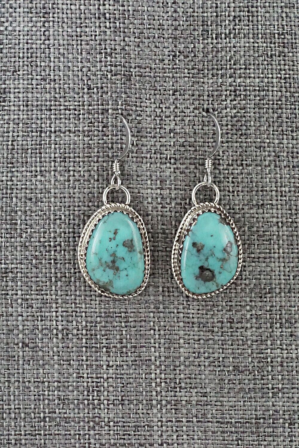 Turquoise & Sterling Silver Earrings - Ernest Hawthorne