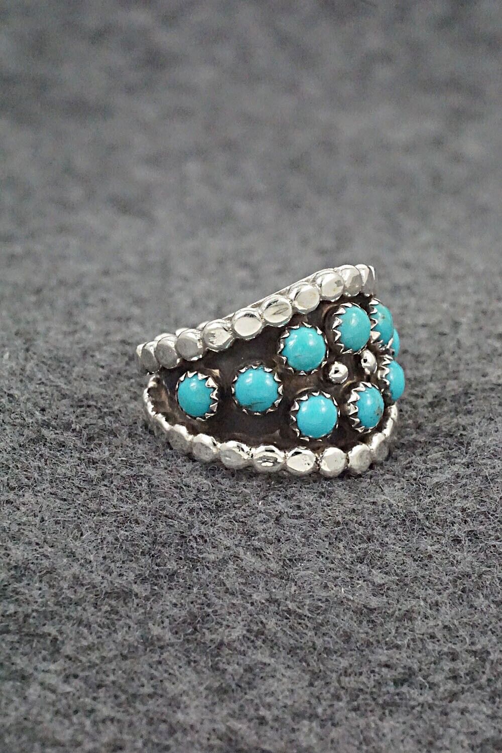 Turquoise & Sterling Silver Ring - Thomas Yazzie - Size 6.5