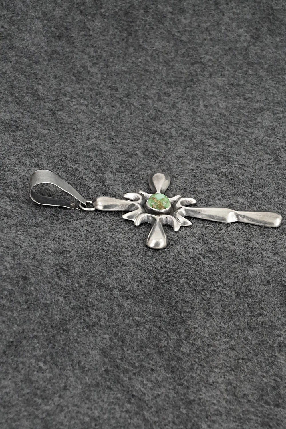 Turquoise & Sterling Silver Pendant - Eugene Gruber