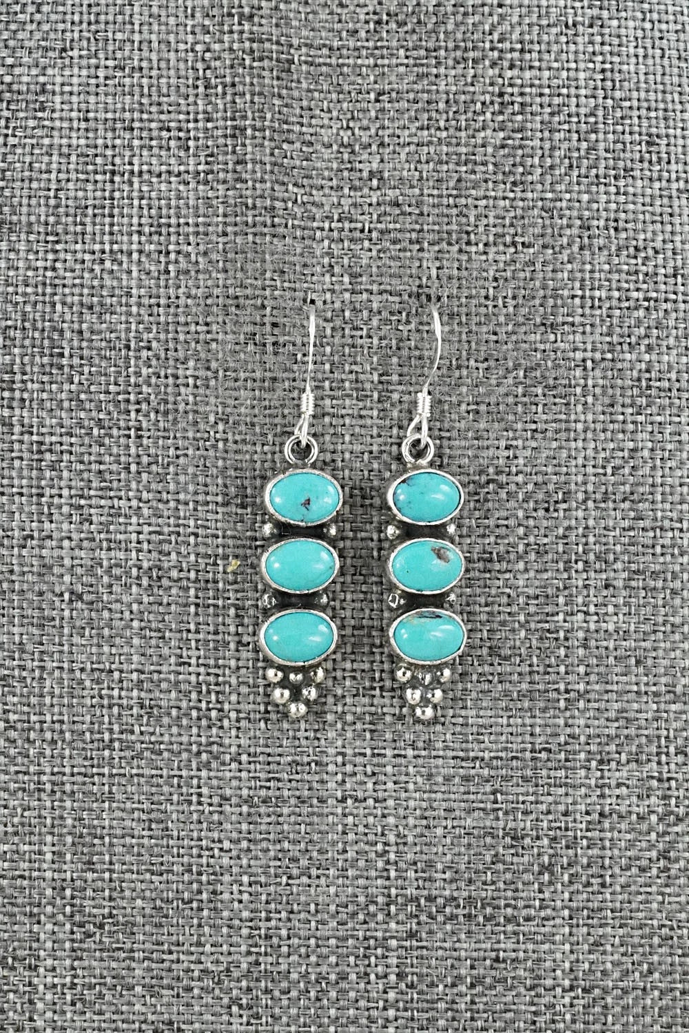 Turquoise & Sterling Silver Earrings - Gary Shorty